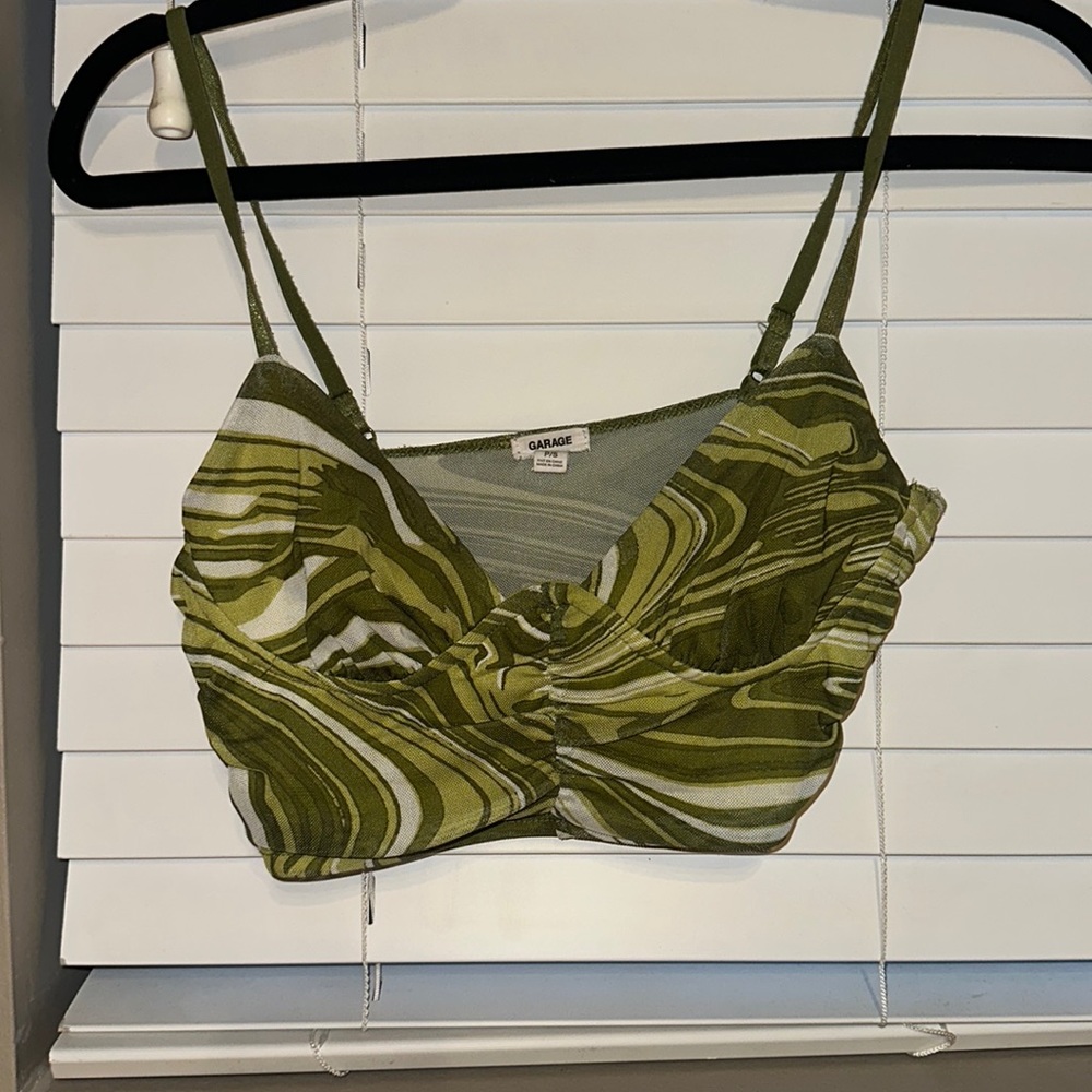 GARAGE green crop top